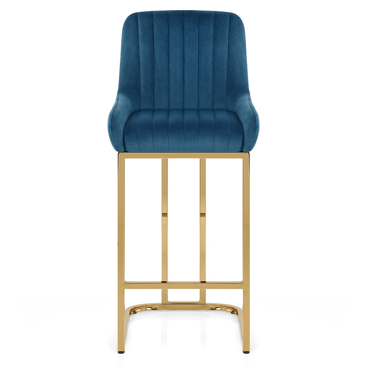 Paget Bar Stool Blue Velvet
