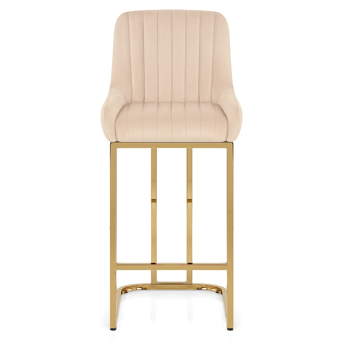 Paget Bar Stool Champagne Velvet