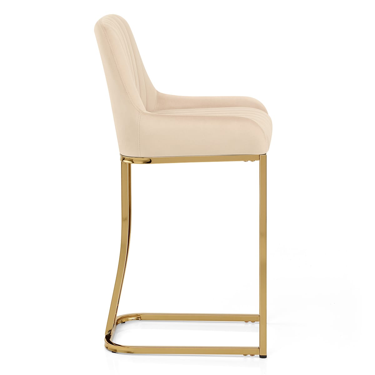 Paget Bar Stool Champagne Velvet