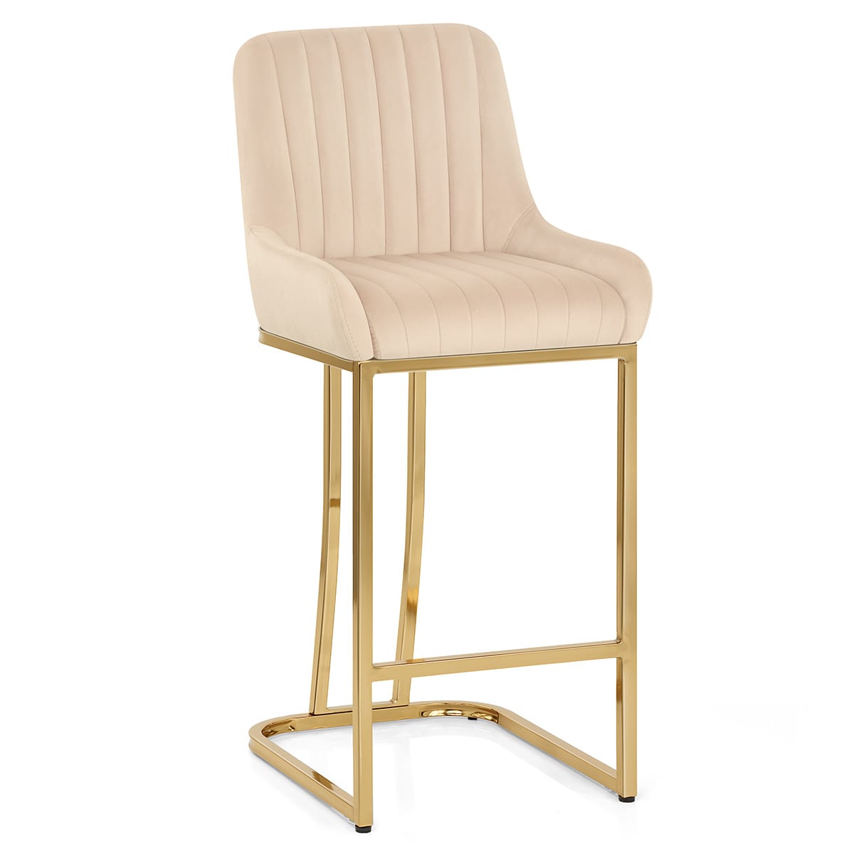 Paget Bar Stool Champagne Velvet