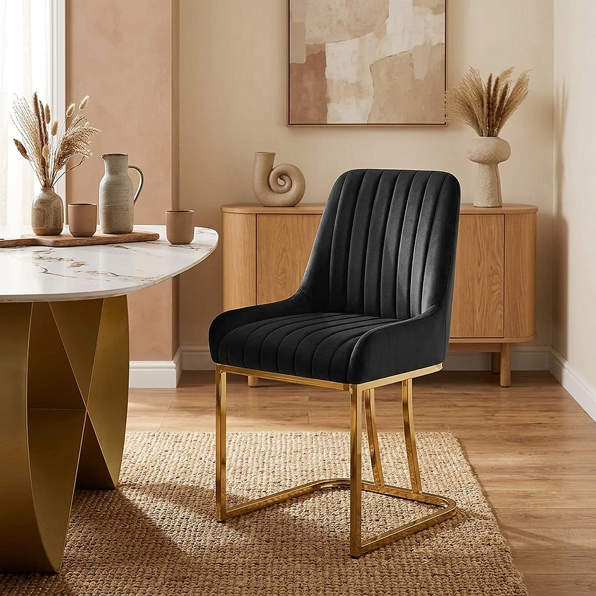 Paget Chair Black Velvet