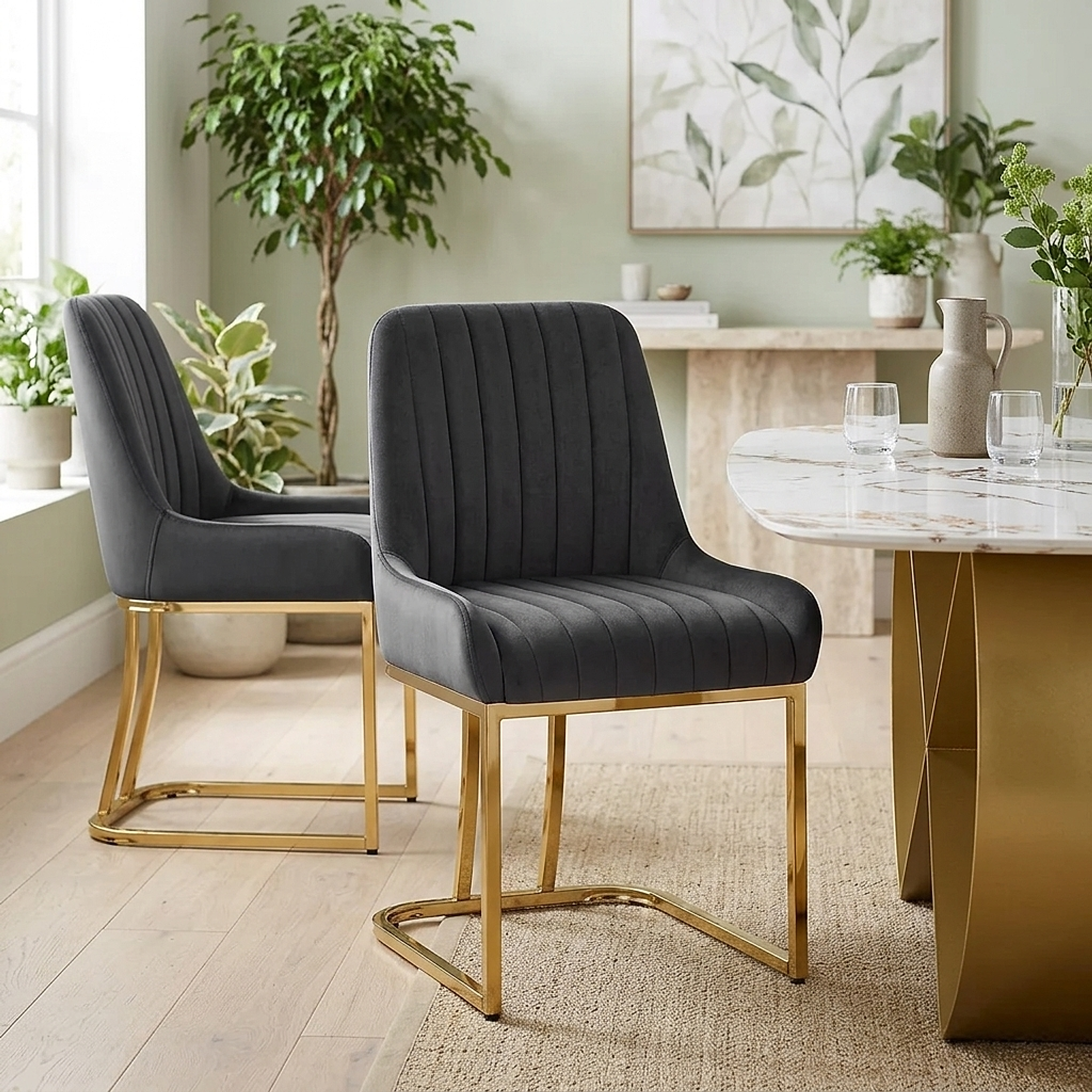 Paget Chair Black Velvet