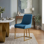 Paget Chair Blue Velvet