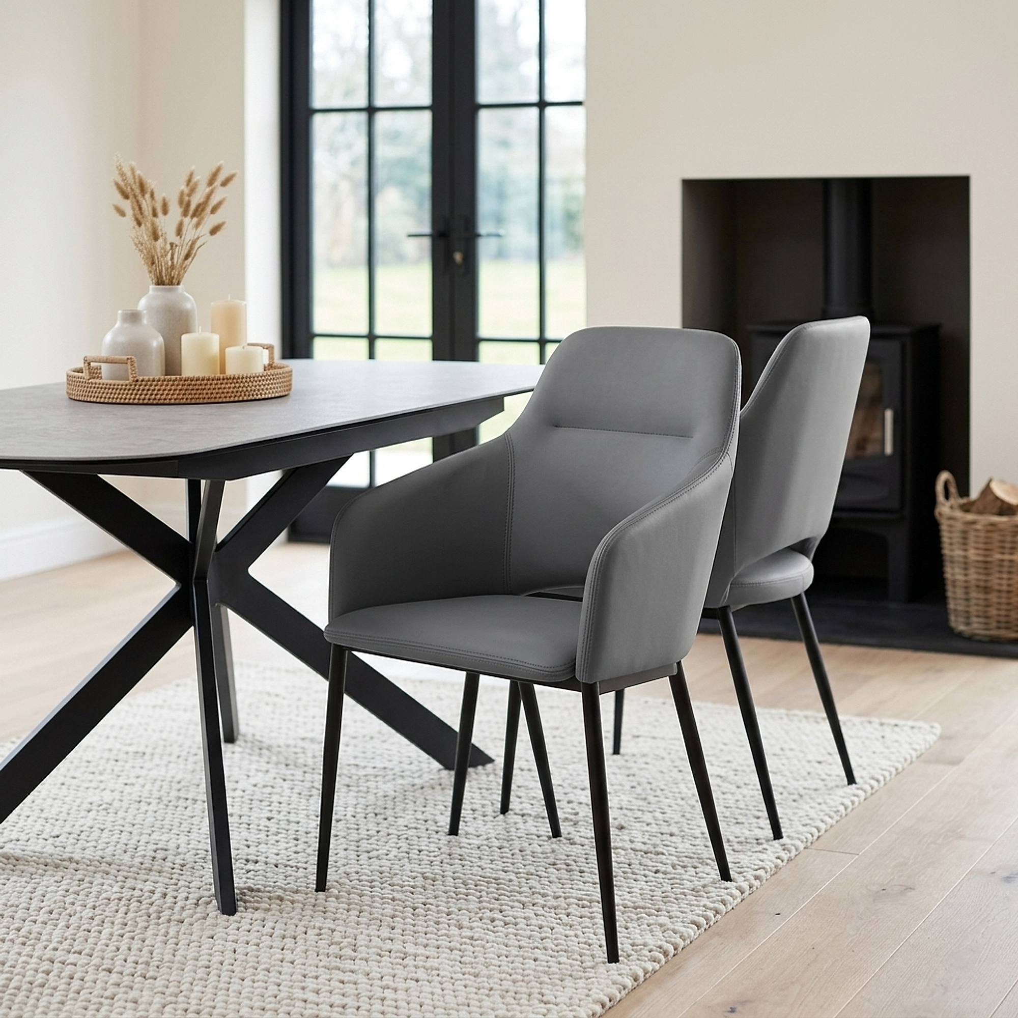 Palma Dining Chair Dark Grey