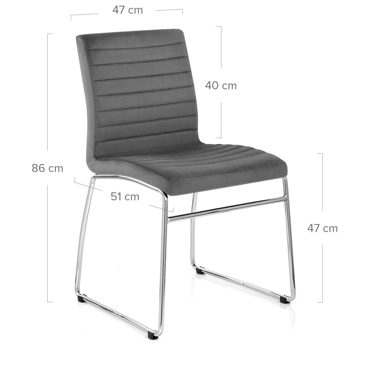 Panache Dining Chair Grey Velvet
