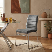 Panache Dining Chair Grey Velvet