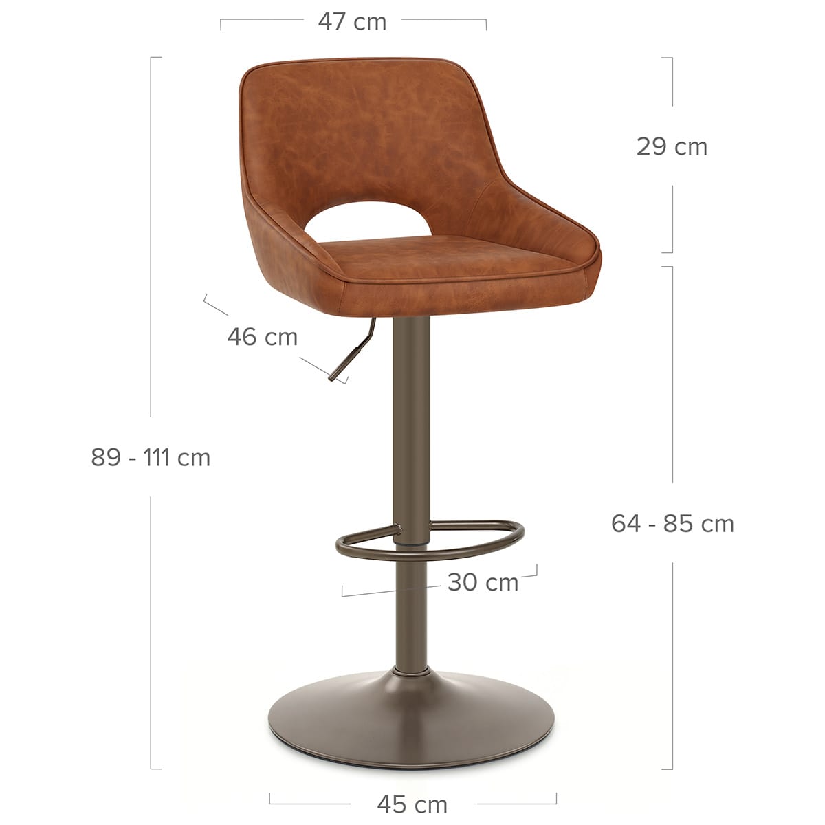 Paris Bar Stool Antique Brown