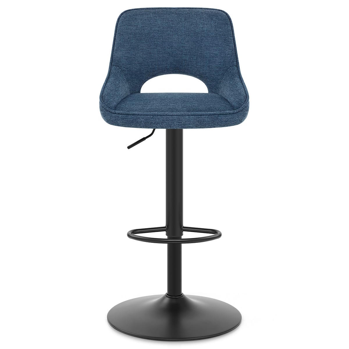 Paris Bar Stool Blue Fabric