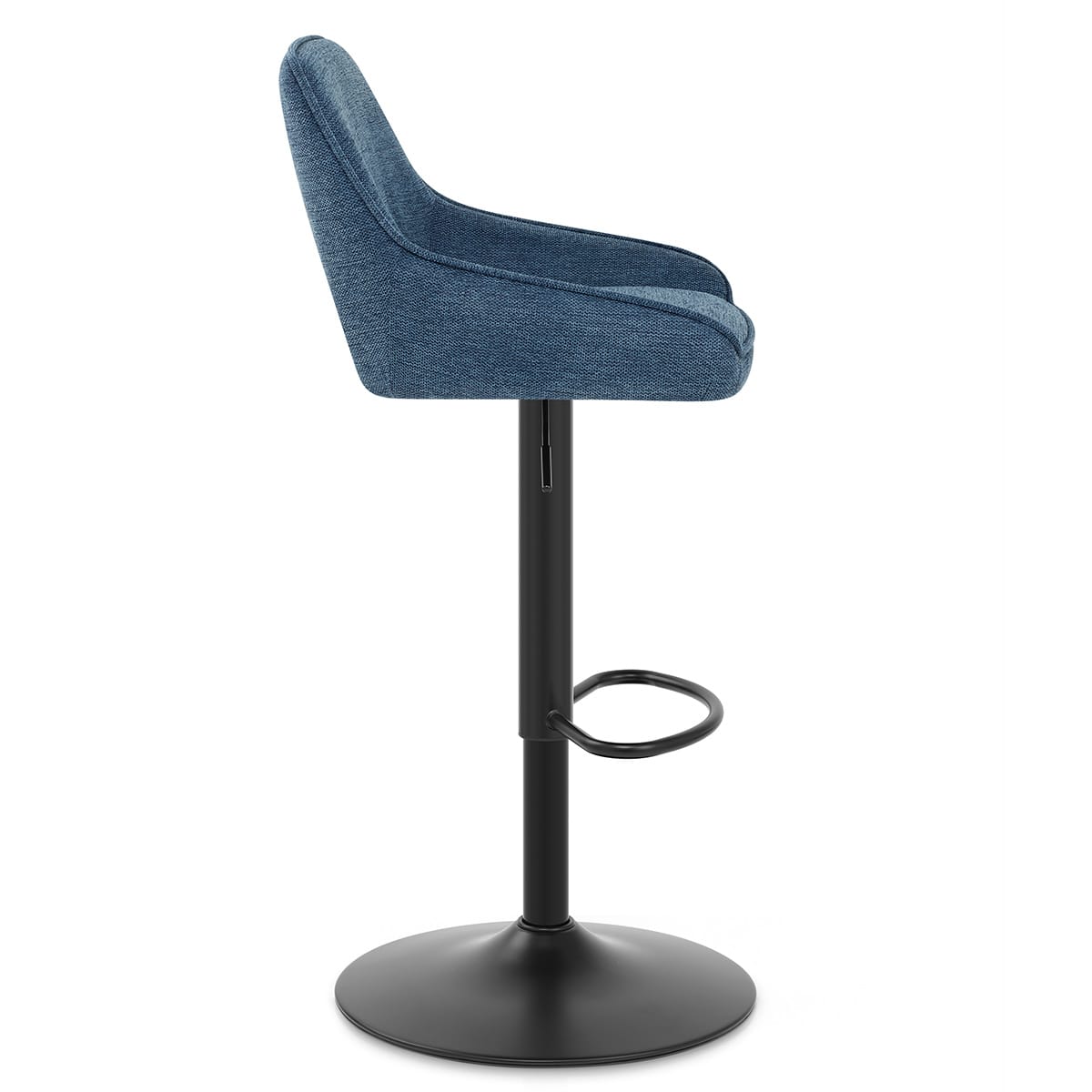 Paris Bar Stool Blue Fabric