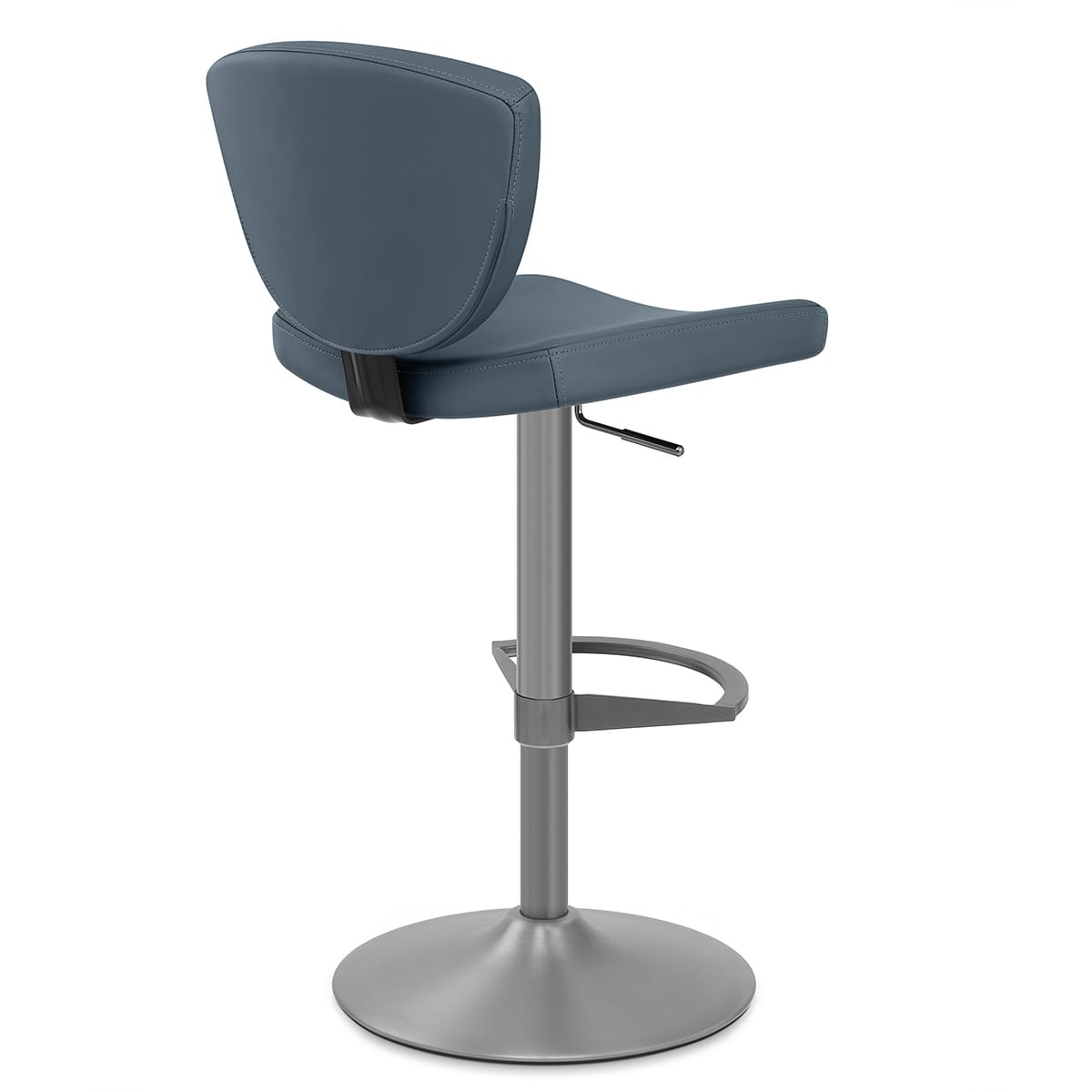 Pearl Real Leather Stool Blue