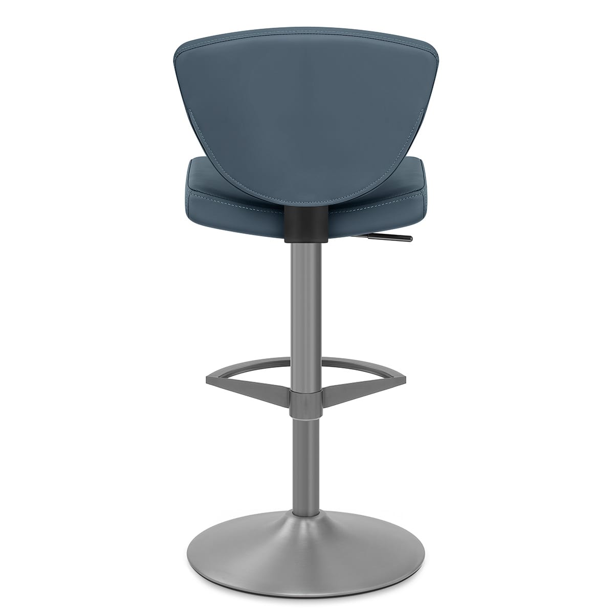 Pearl Real Leather Stool Blue