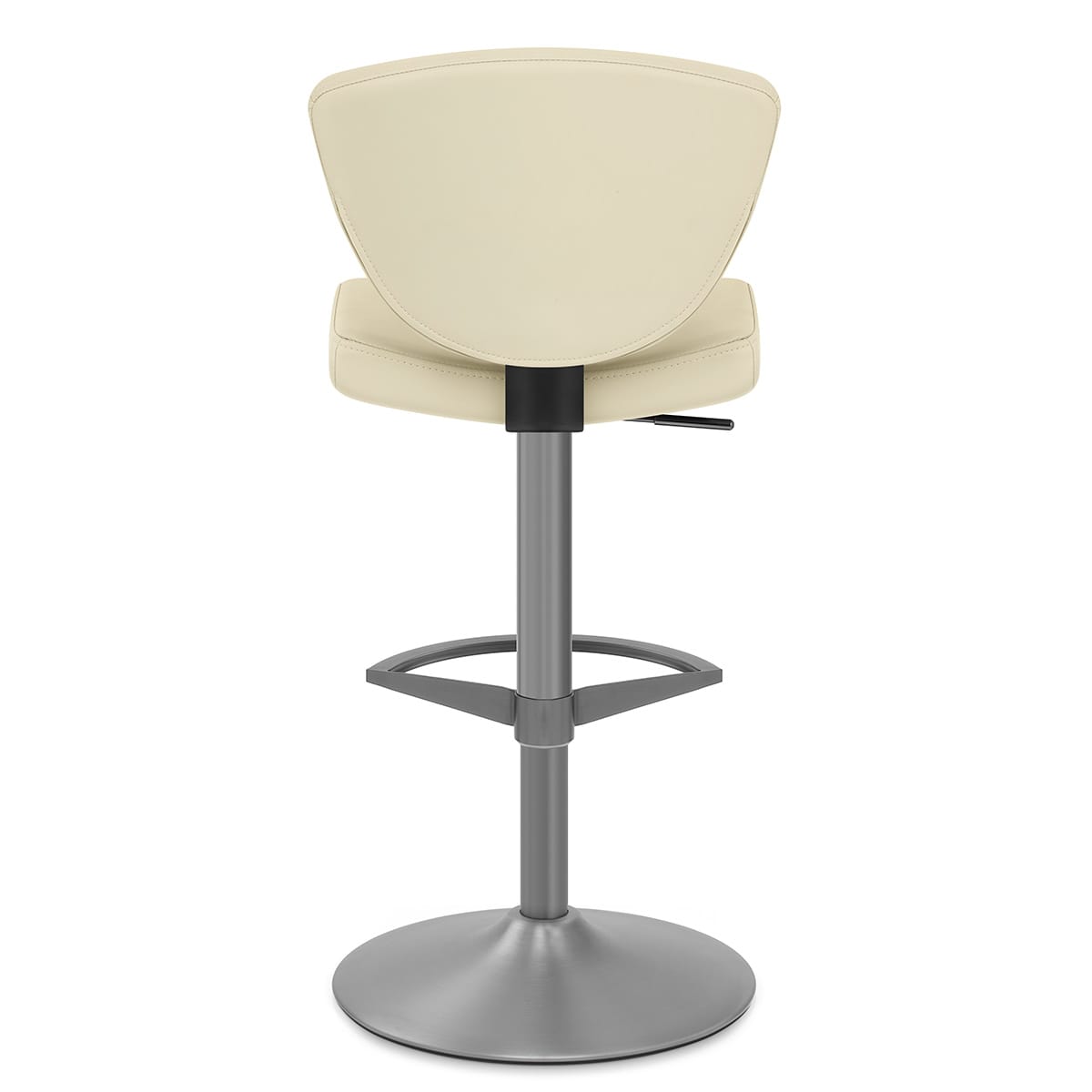 Pearl Real Leather Stool Cream