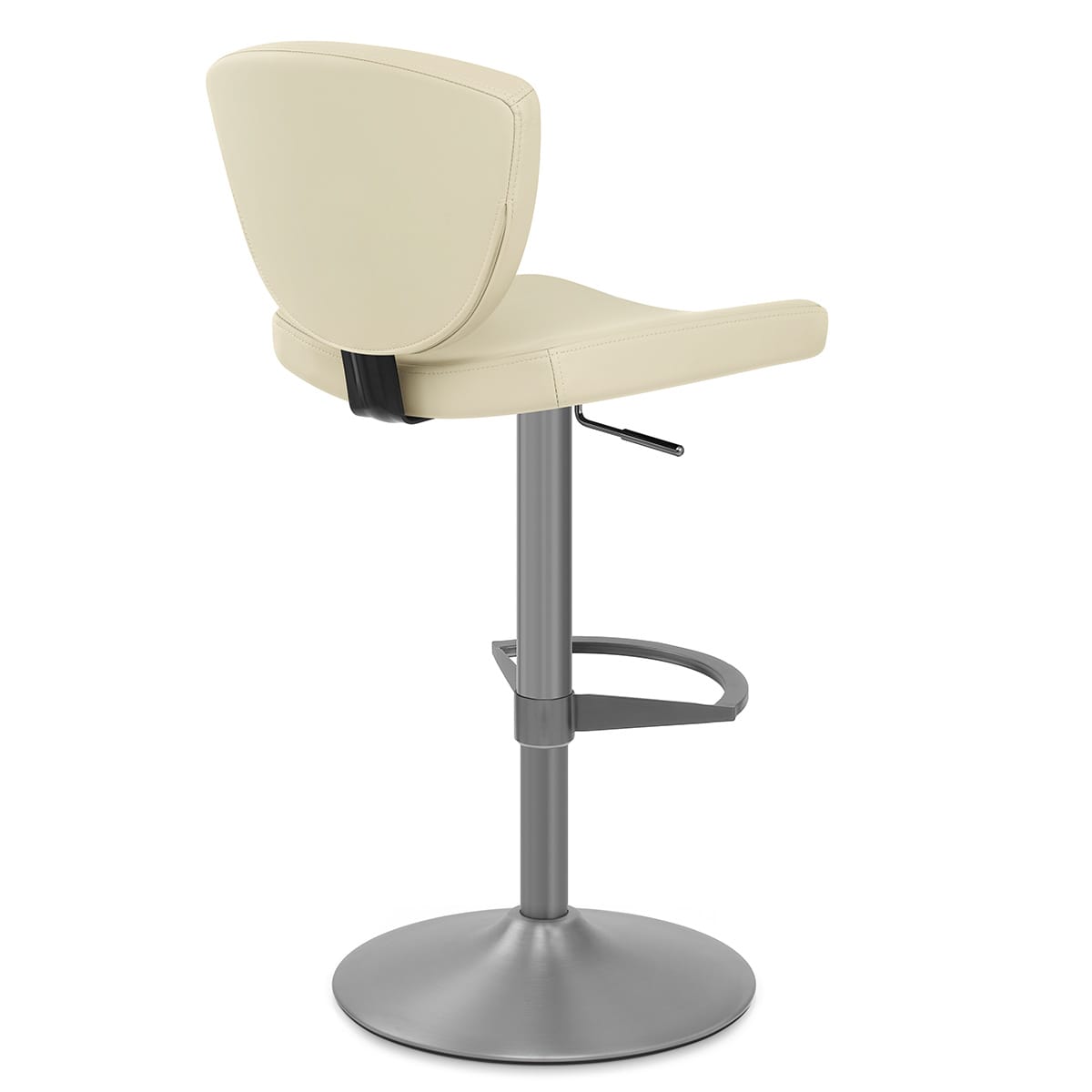Pearl Real Leather Stool Cream