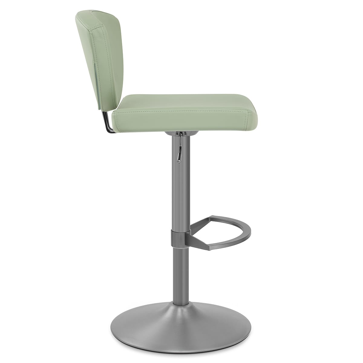 Pearl Real Leather Stool Green