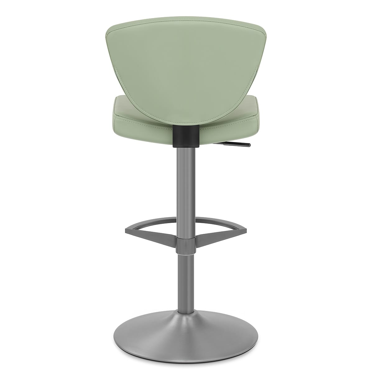 Pearl Real Leather Stool Green