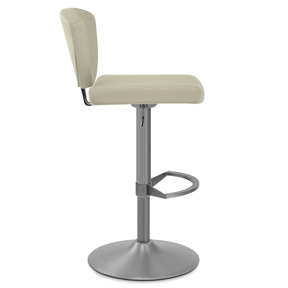 Pearl Real Leather Stool Taupe