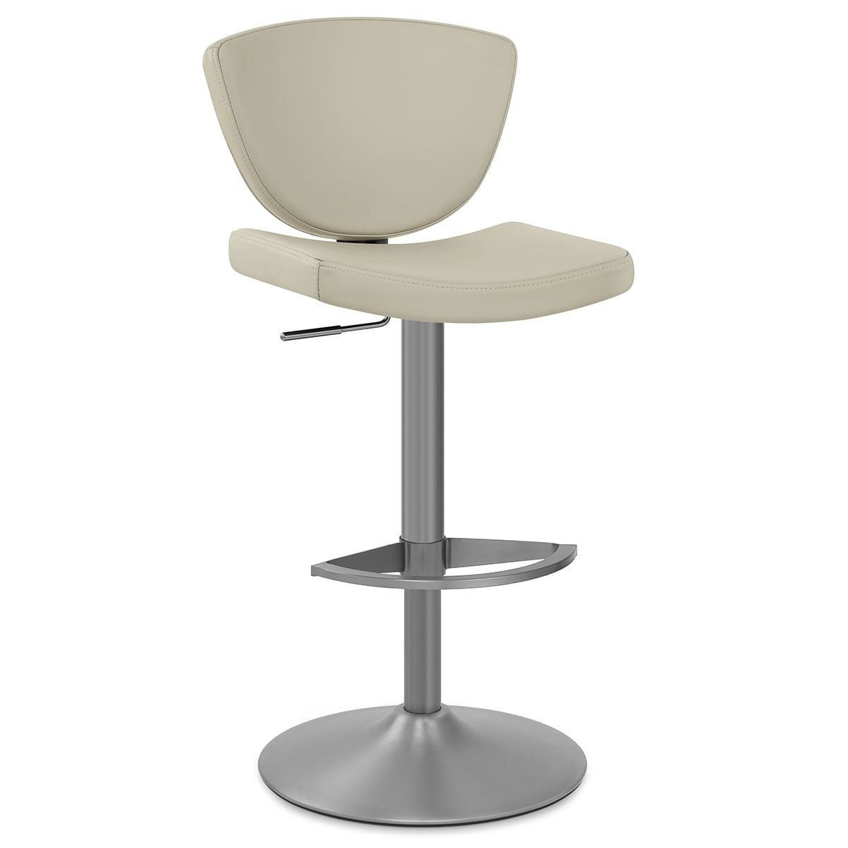 Pearl Real Leather Stool Taupe