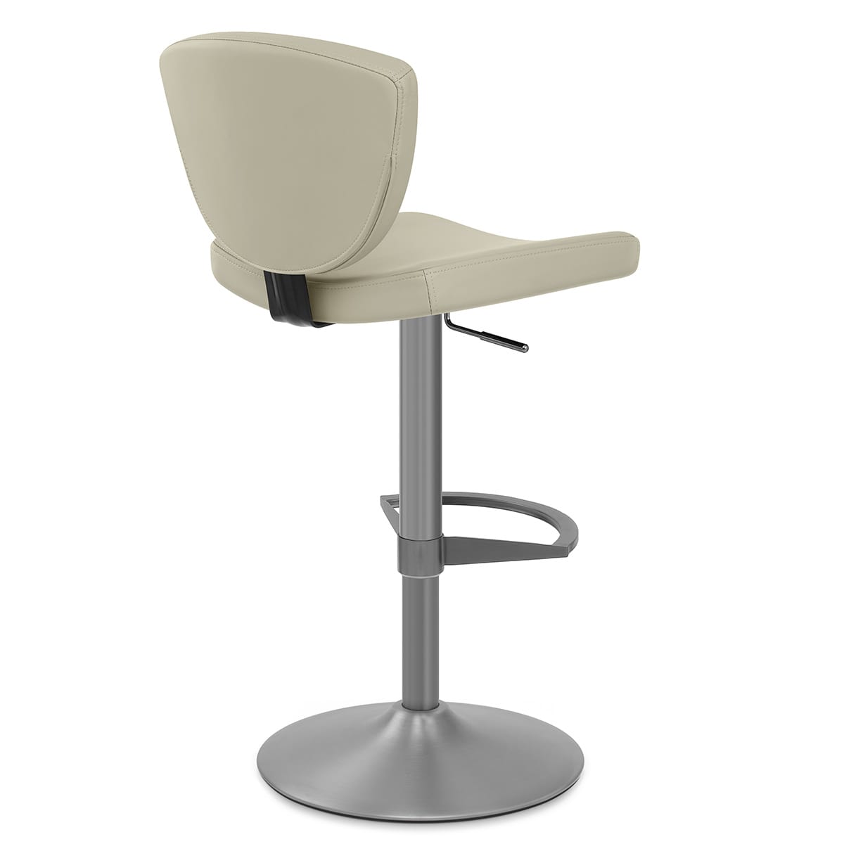 Pearl Real Leather Stool Taupe
