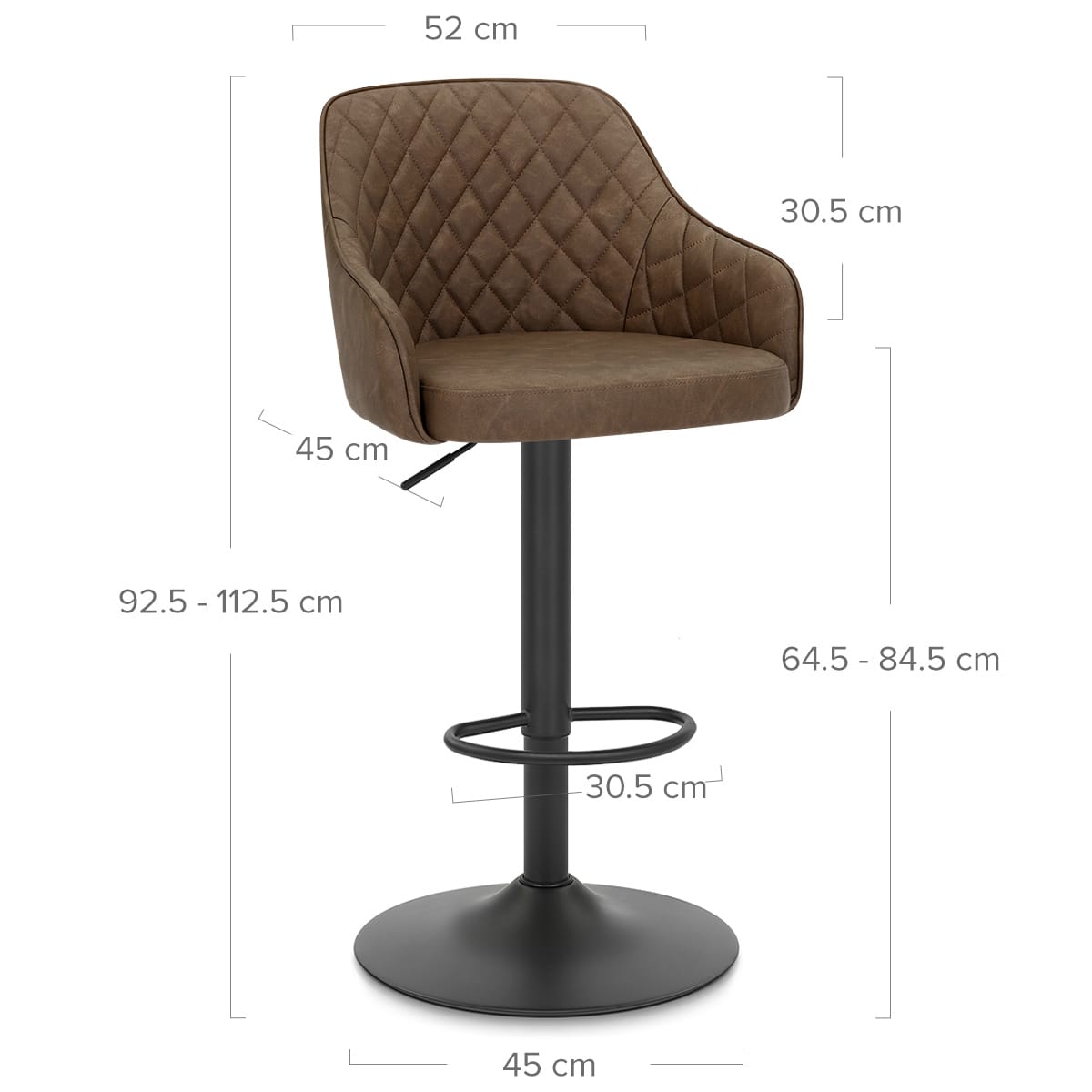 Perth Bar Stool Brown