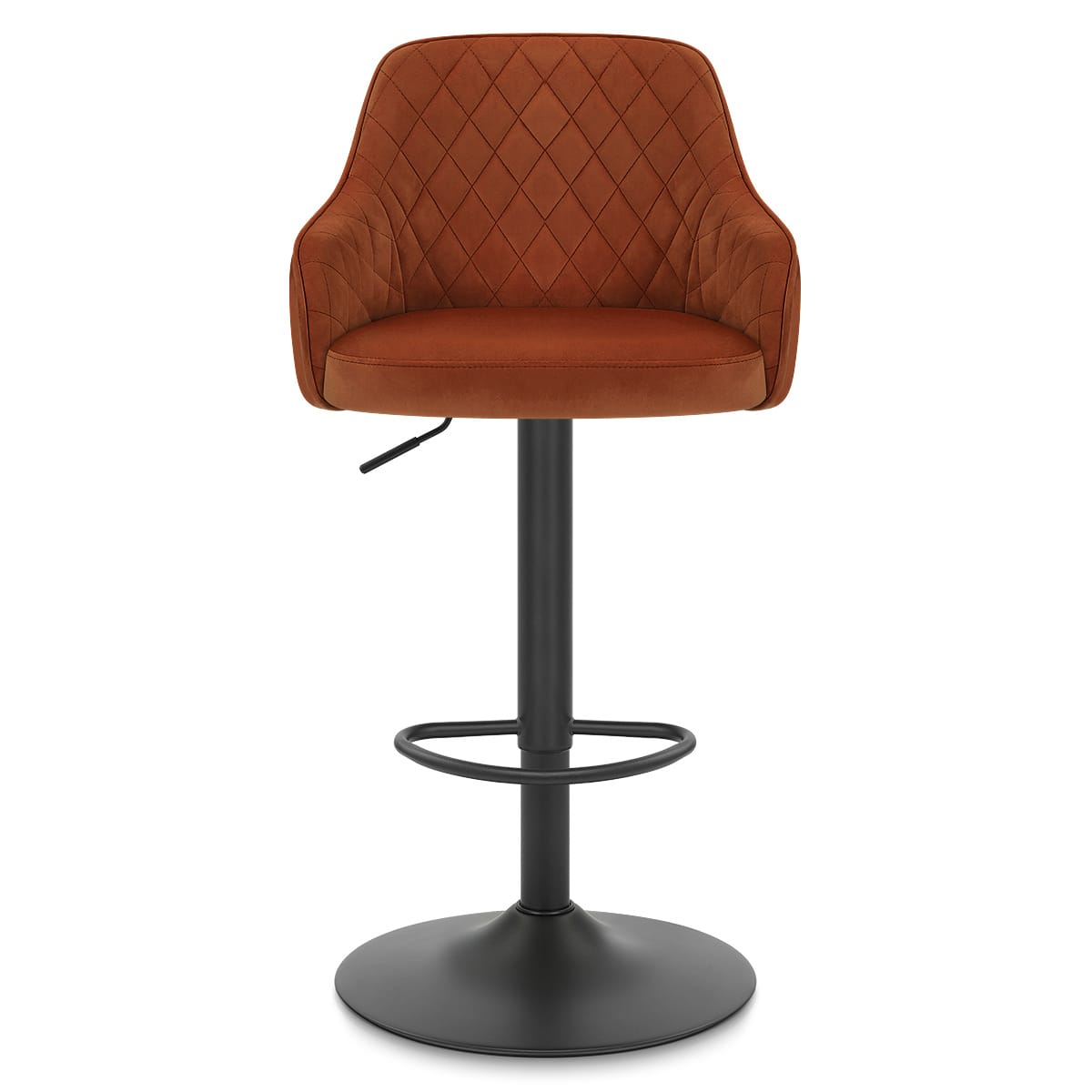 Perth Bar Stool Rust Velvet
