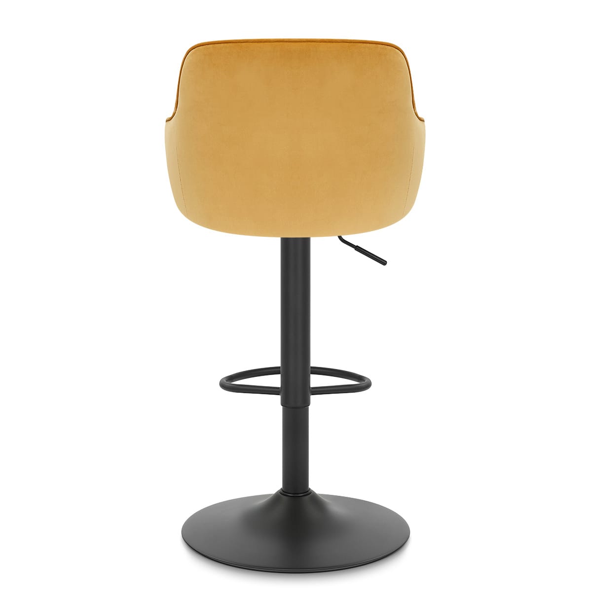 Perth Bar Stool Yellow Velvet