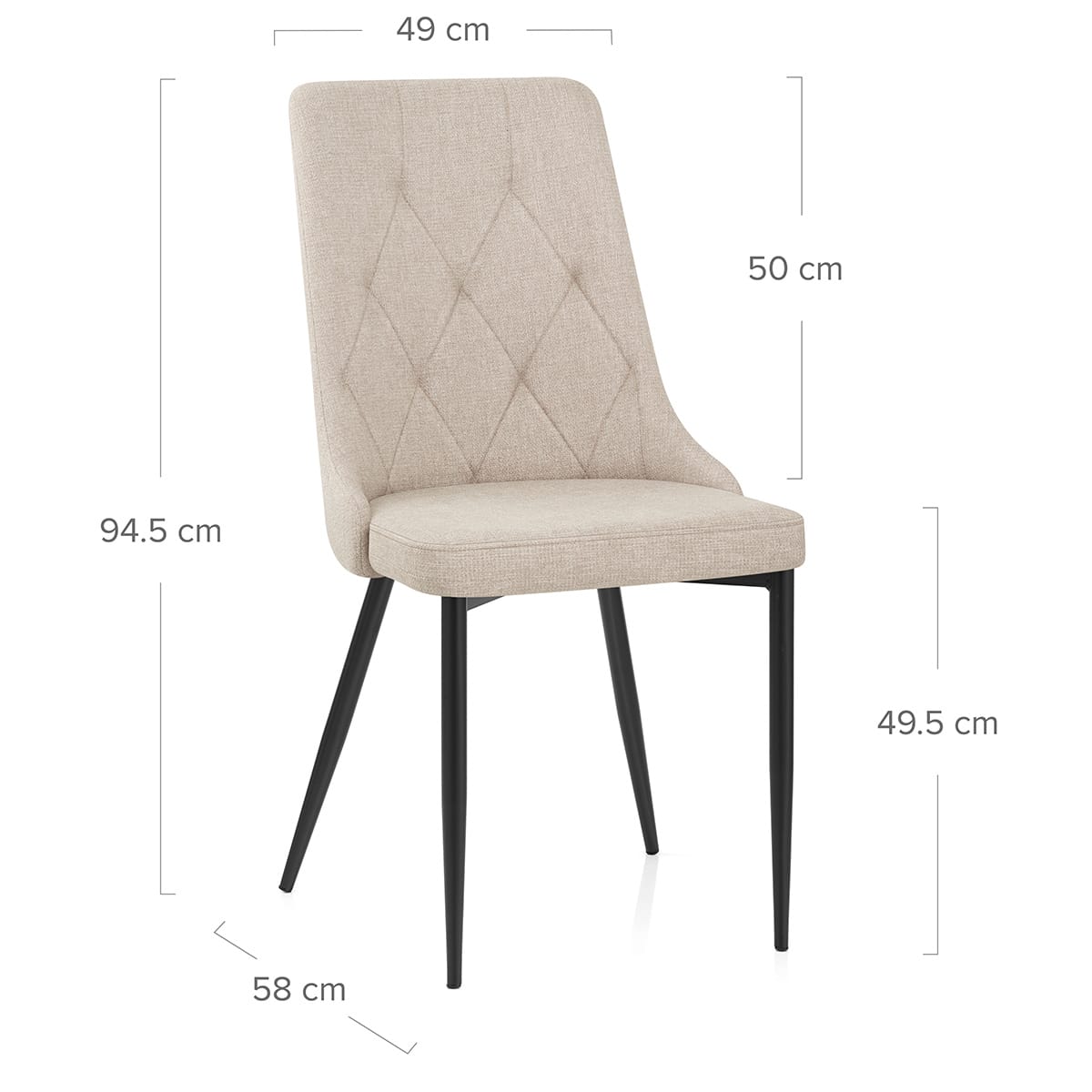 Phoebe Dining Chair Beige Fabric