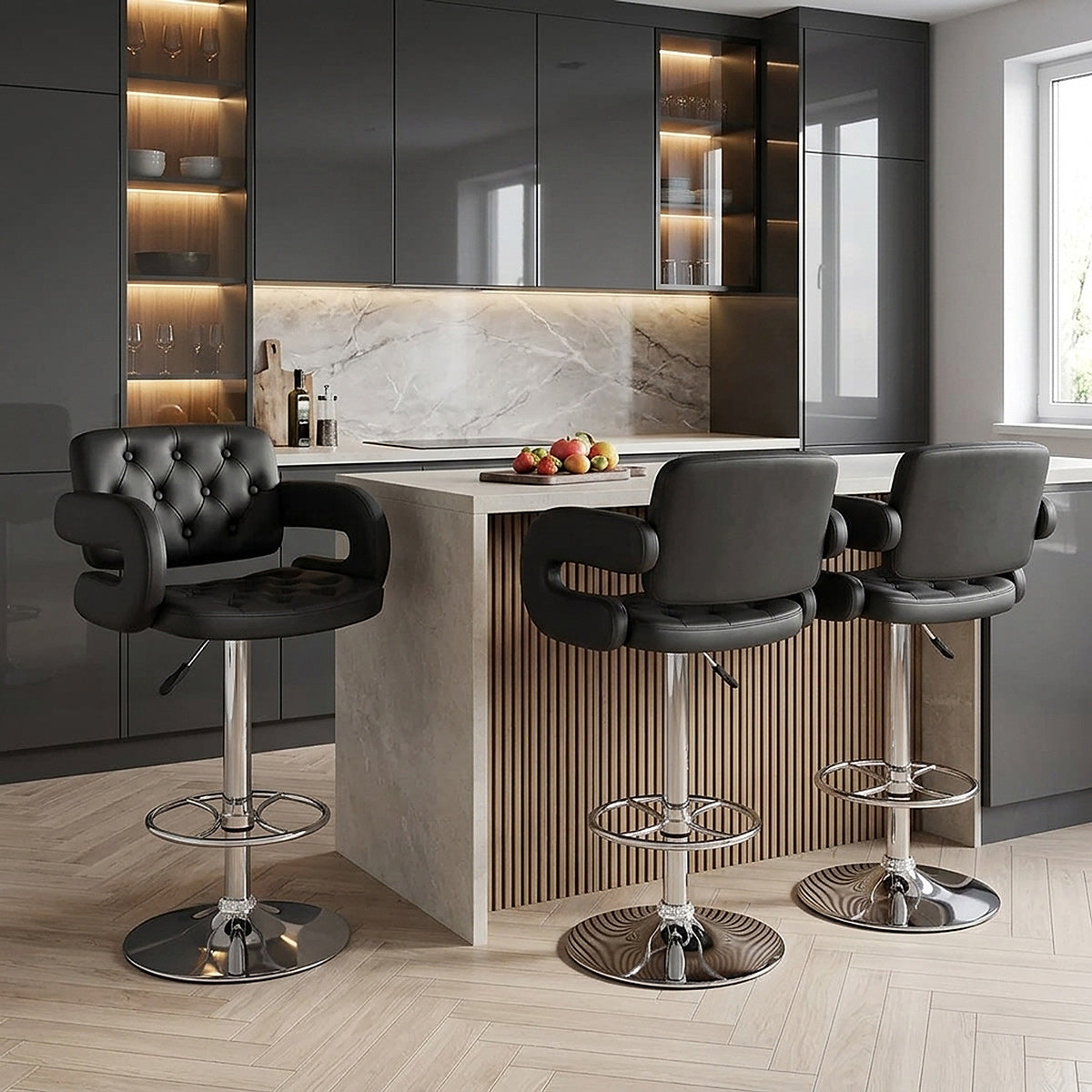Polaris Bar Stool Black