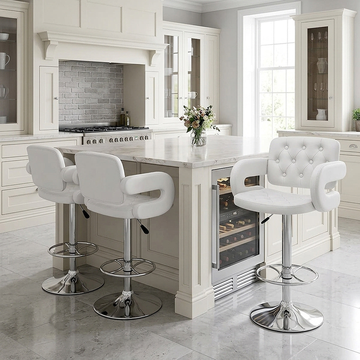 Polaris Bar Stool White