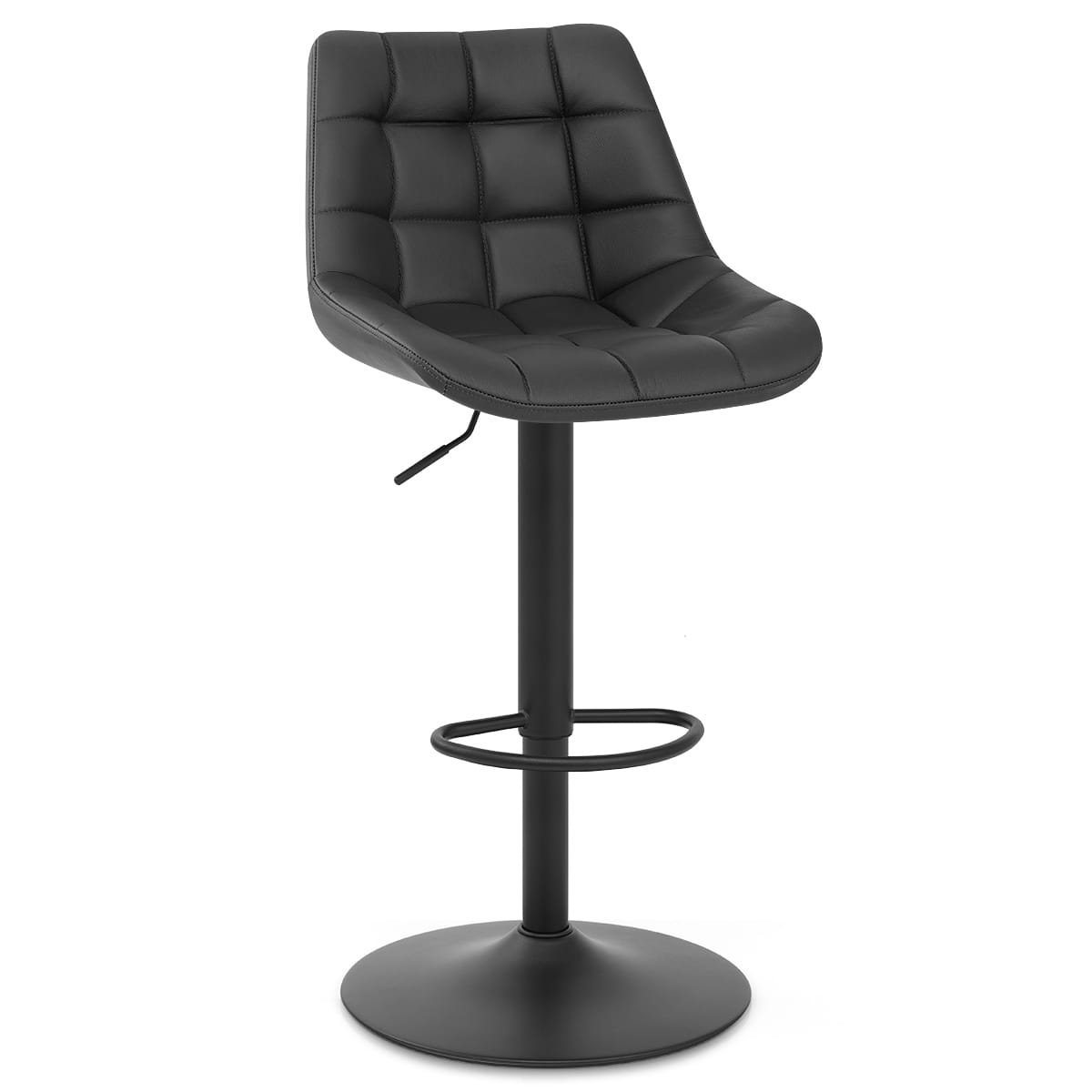 Porto Bar Stool Black Leather