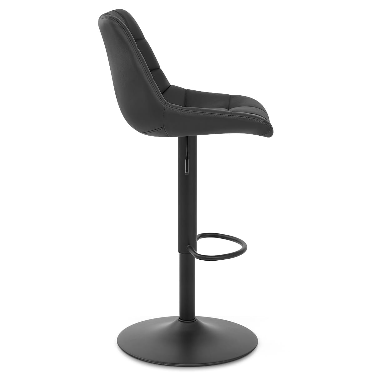 Porto Bar Stool Black Leather