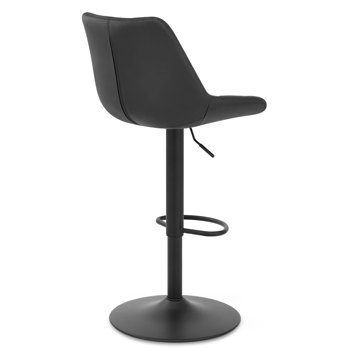 Porto Bar Stool Black Leather