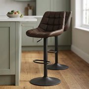 Porto Bar Stool Brown Leather