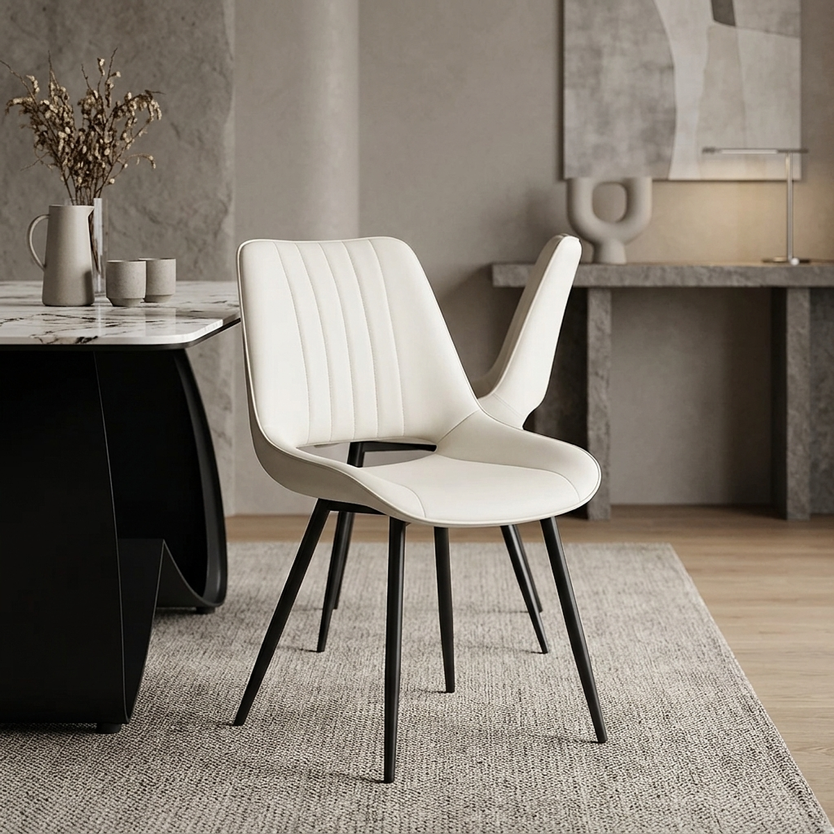 Priya Dining Chair Light Cream