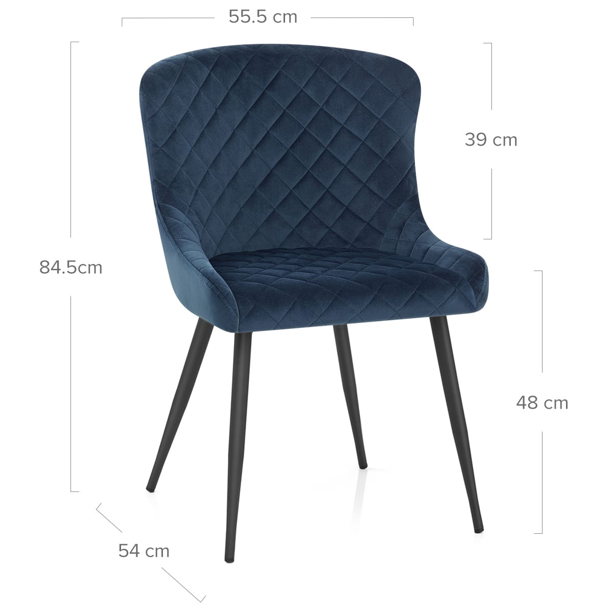 Provence Dining Chair Blue Velvet