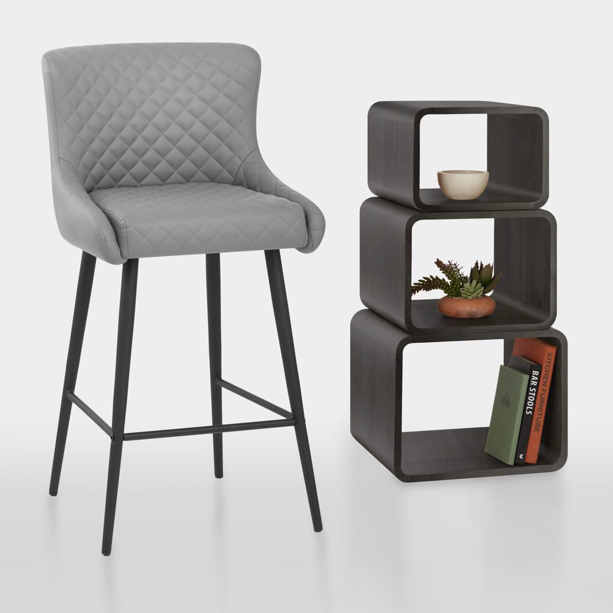 Provence Bar Stool Grey