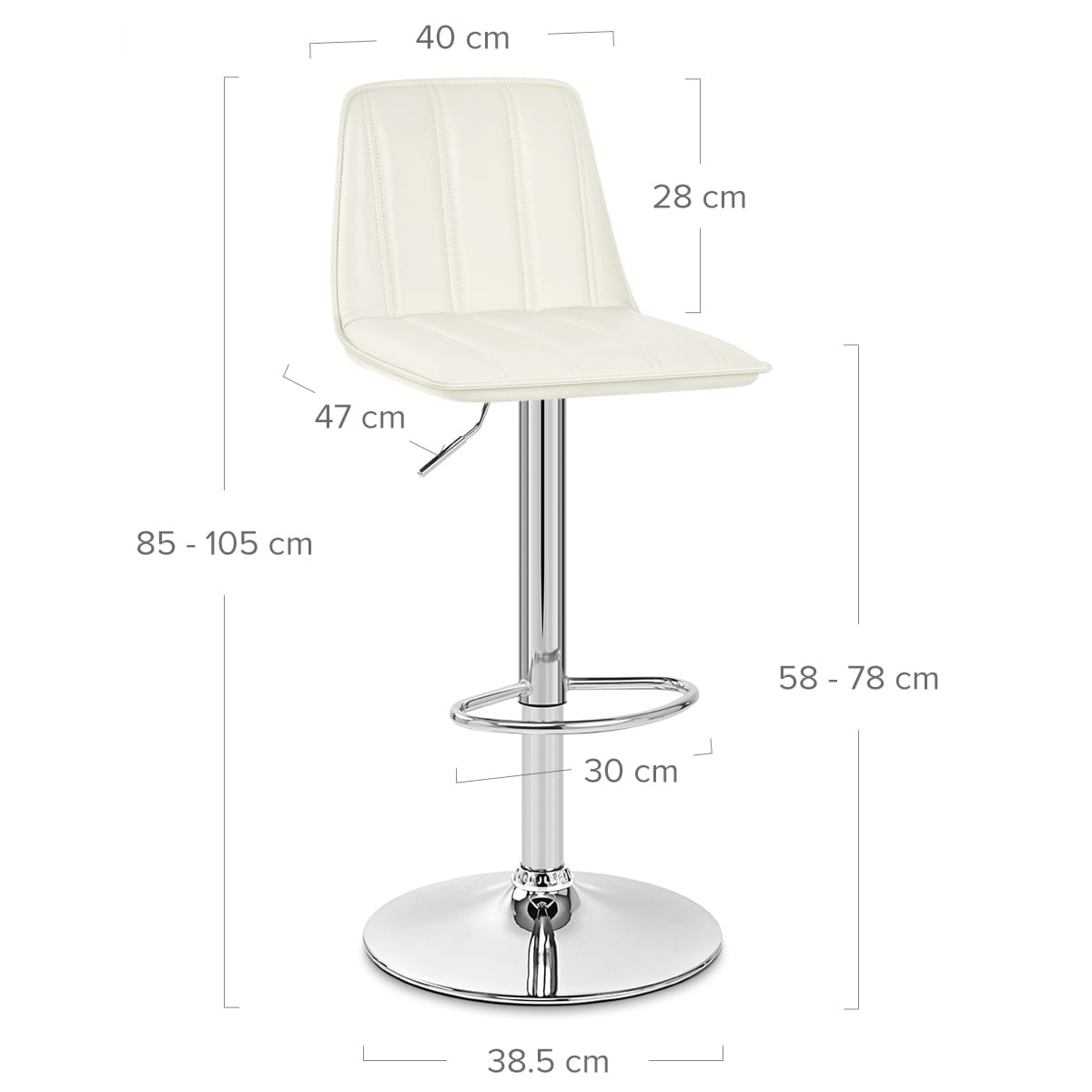 Pulse Bar Stool Antique Cream