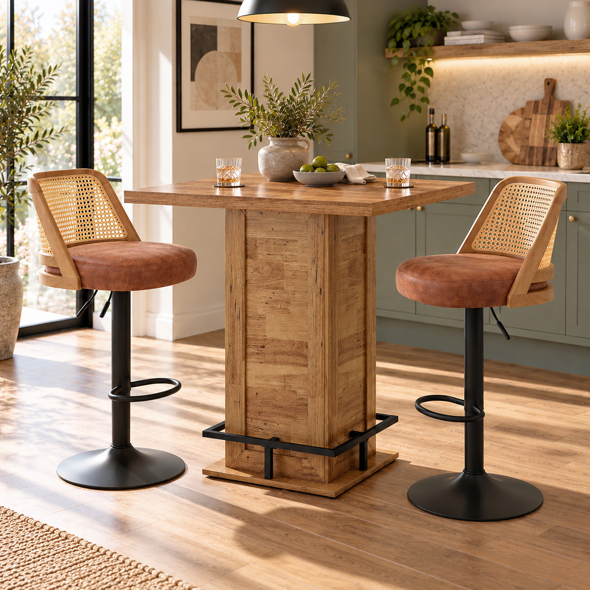 Quatro Square Bar Table Oak