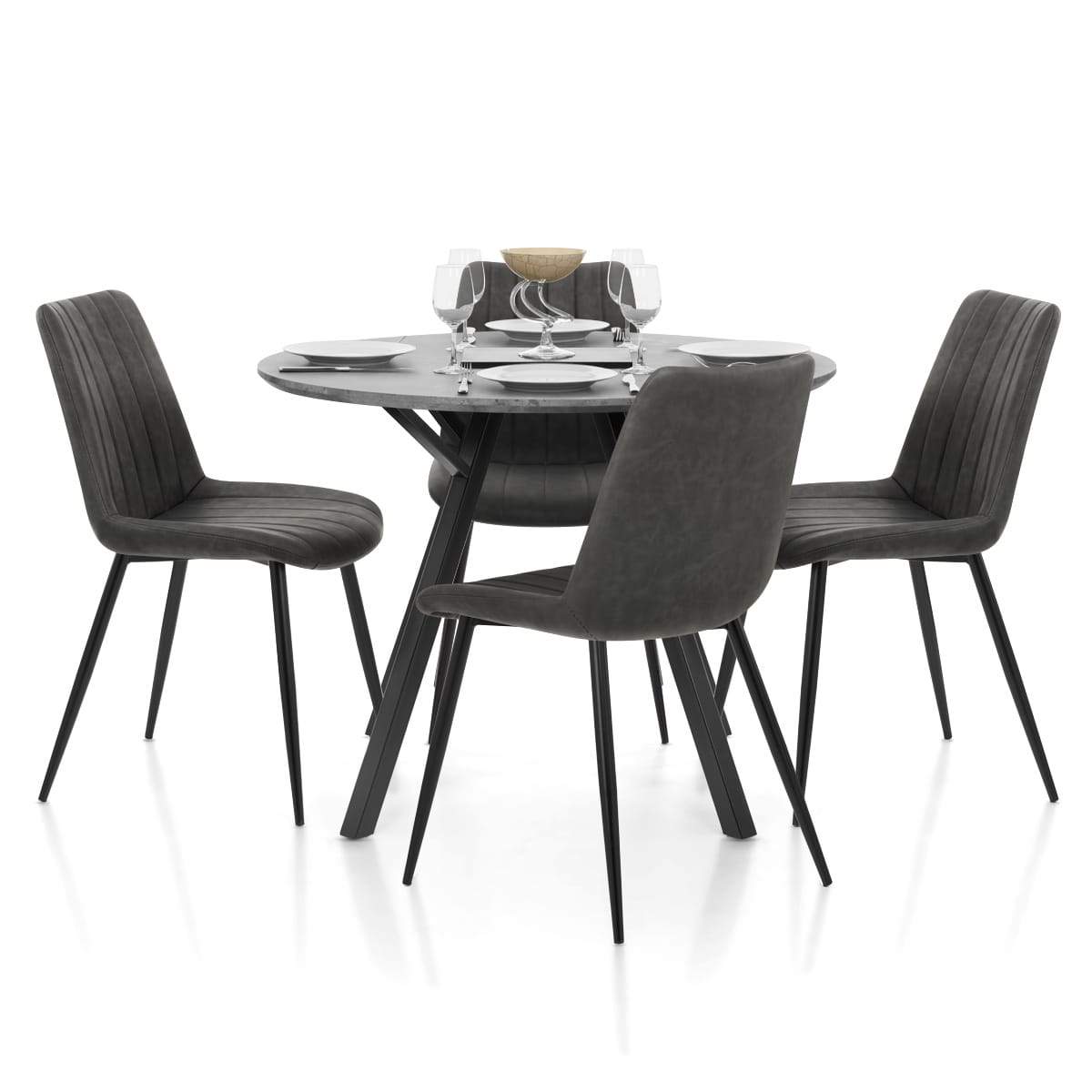 Quest 100cm Dining Table Concrete