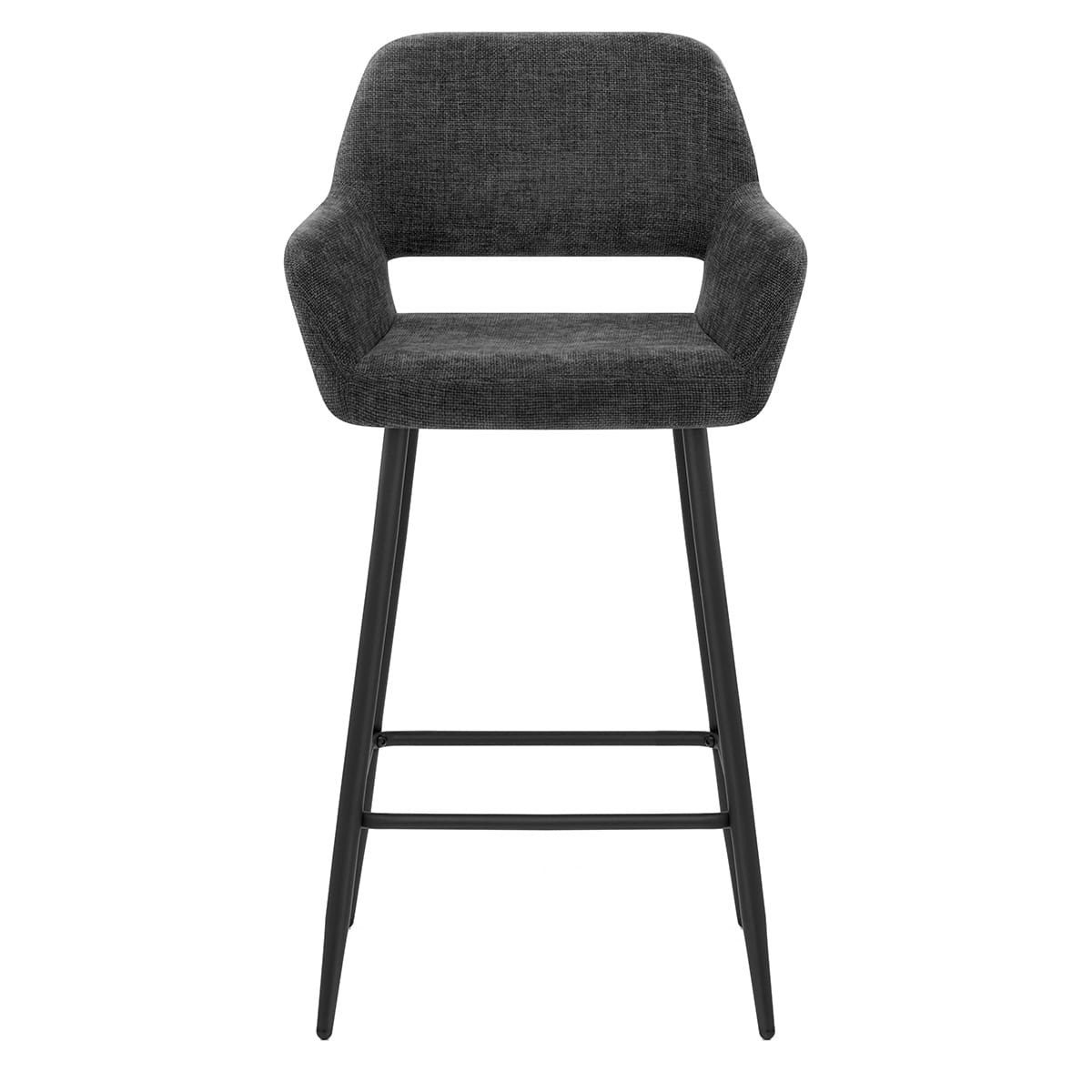 Raven Bar Stool Black Fabric