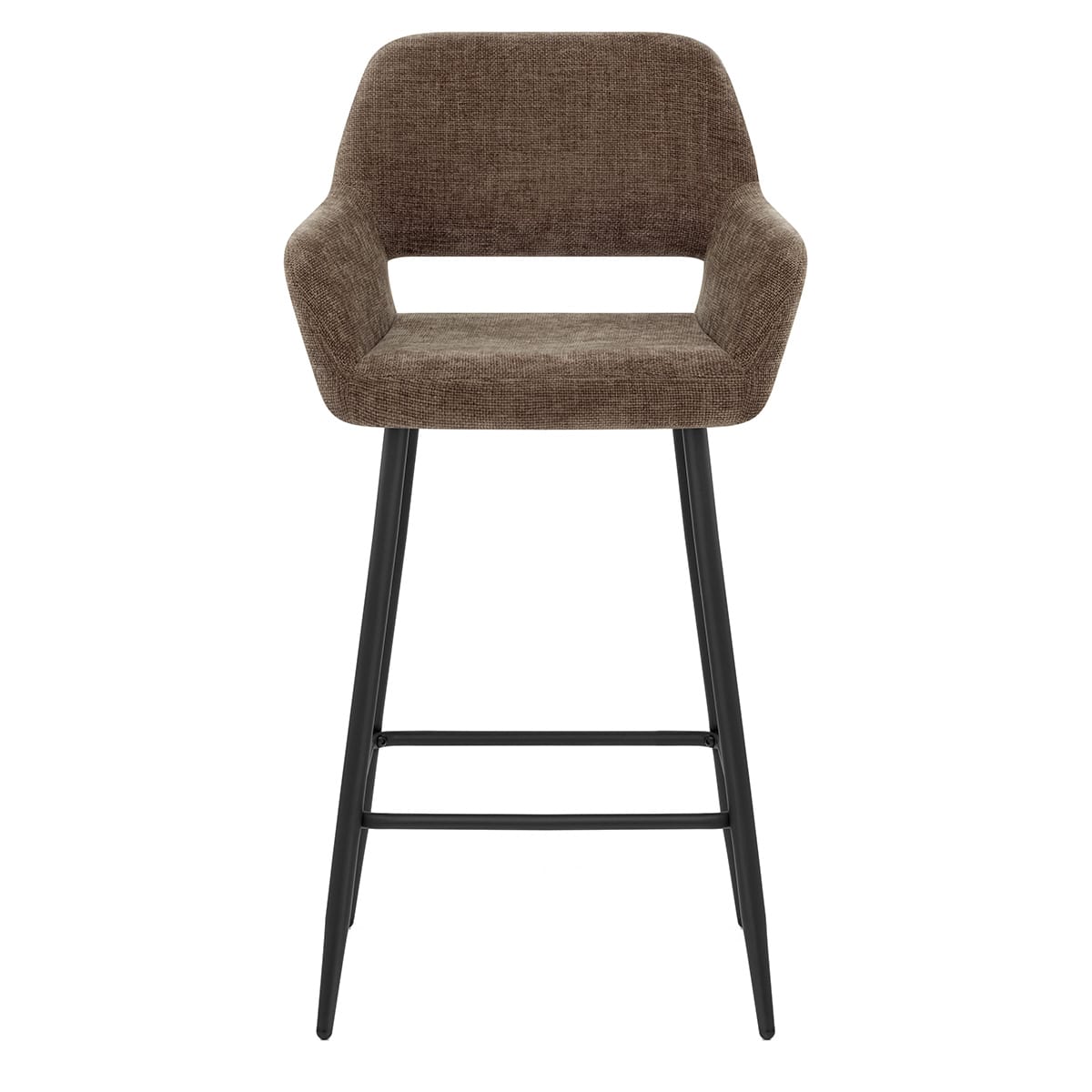 Raven Bar Stool Brown Fabric