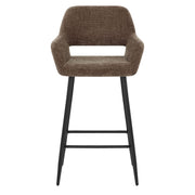Raven Bar Stool Brown Fabric