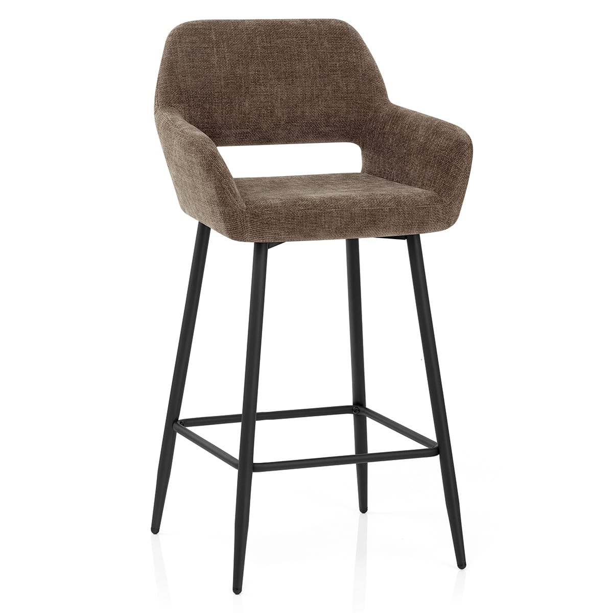 Raven Bar Stool Brown Fabric
