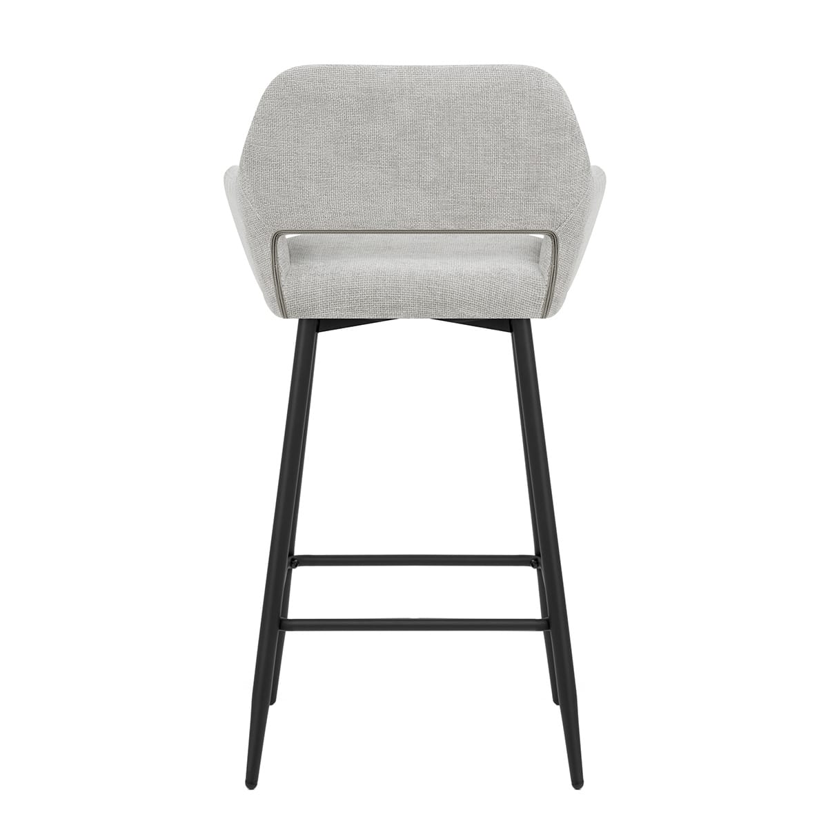 Raven Bar Stool Light Grey Fabric