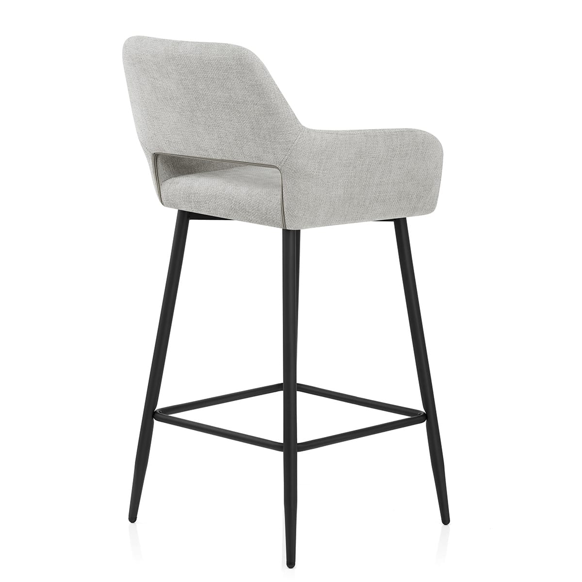 Raven Bar Stool Light Grey Fabric