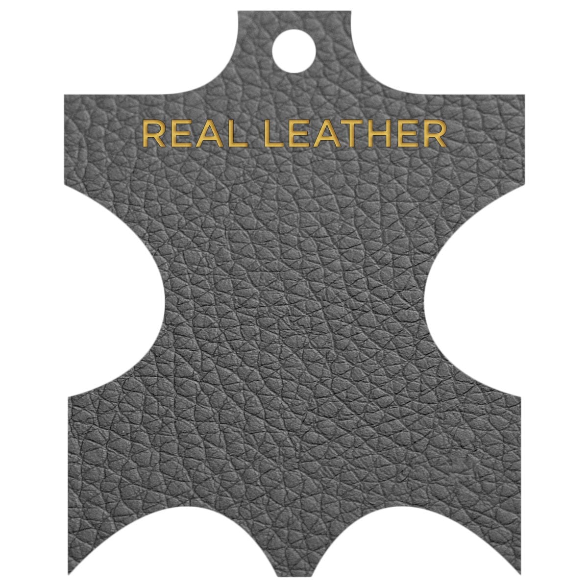 Real Leather Crescent Bar Stool Grey