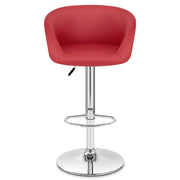 Red Faux Leather Eclipse Stool