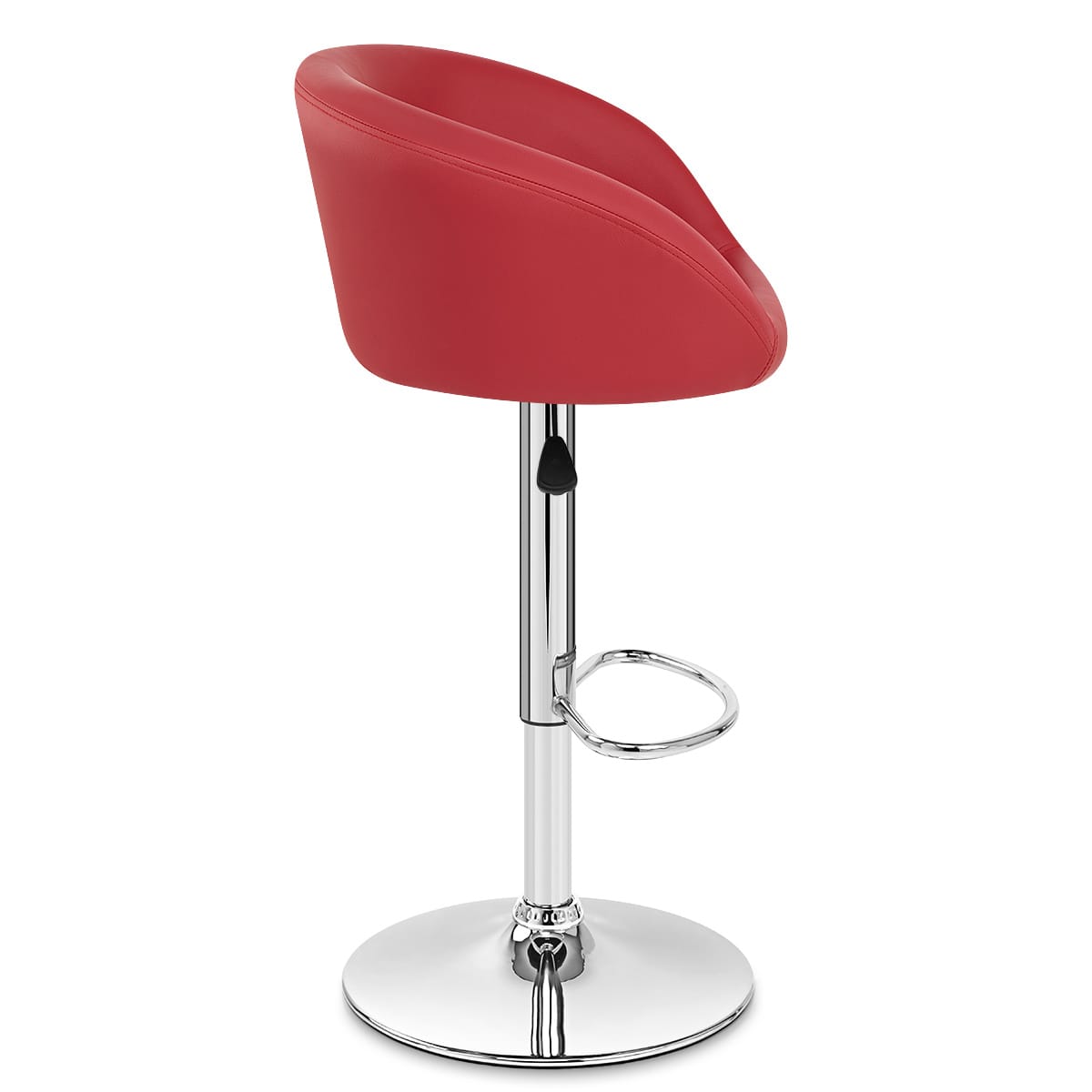 Red Faux Leather Eclipse Stool