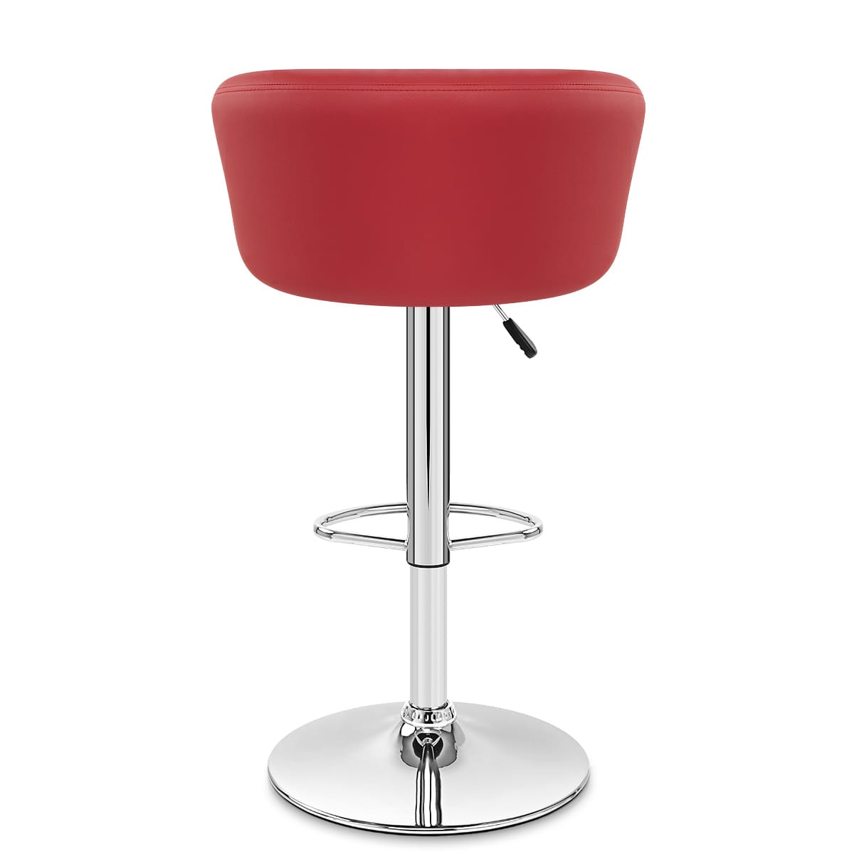 Red Faux Leather Eclipse Stool