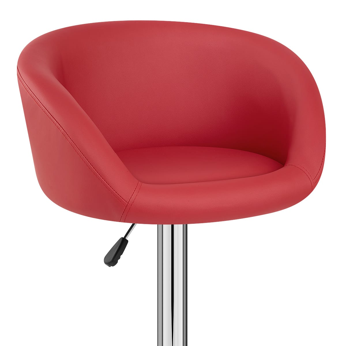 Red Faux Leather Eclipse Stool