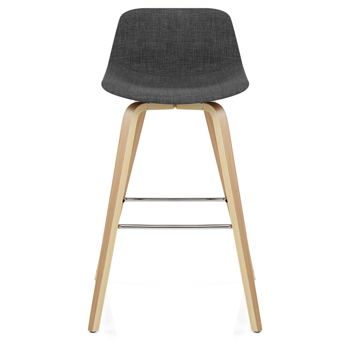 Reef Wooden Stool Charcoal Fabric